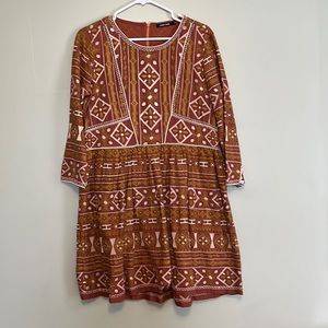 Colorful patterned mini dress